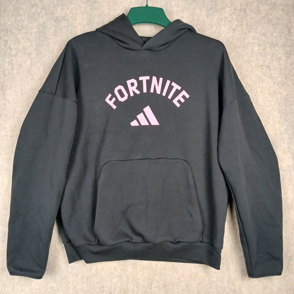 adidas x Fortnite‎ Future Icons Hoodie Men's M Black Pink Logo JV9950